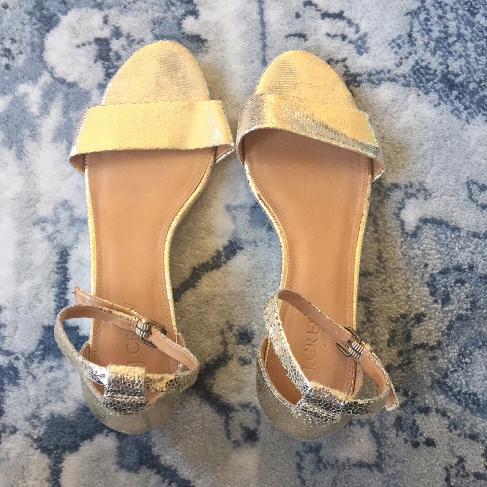 J. Crew Gold Sandals
